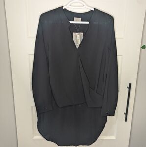 Vero Moda high low long sleeve blouse NWT